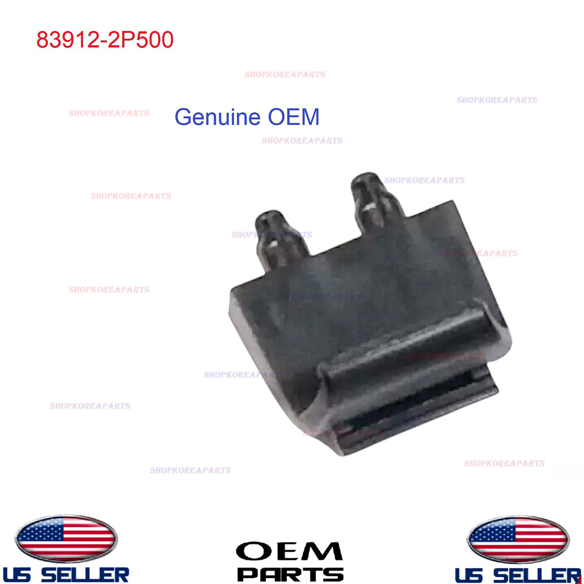 GENUINE OEM Rear Door Sunshade Retainer Clip 2014-2015 Kia Sorento 83912-2P500