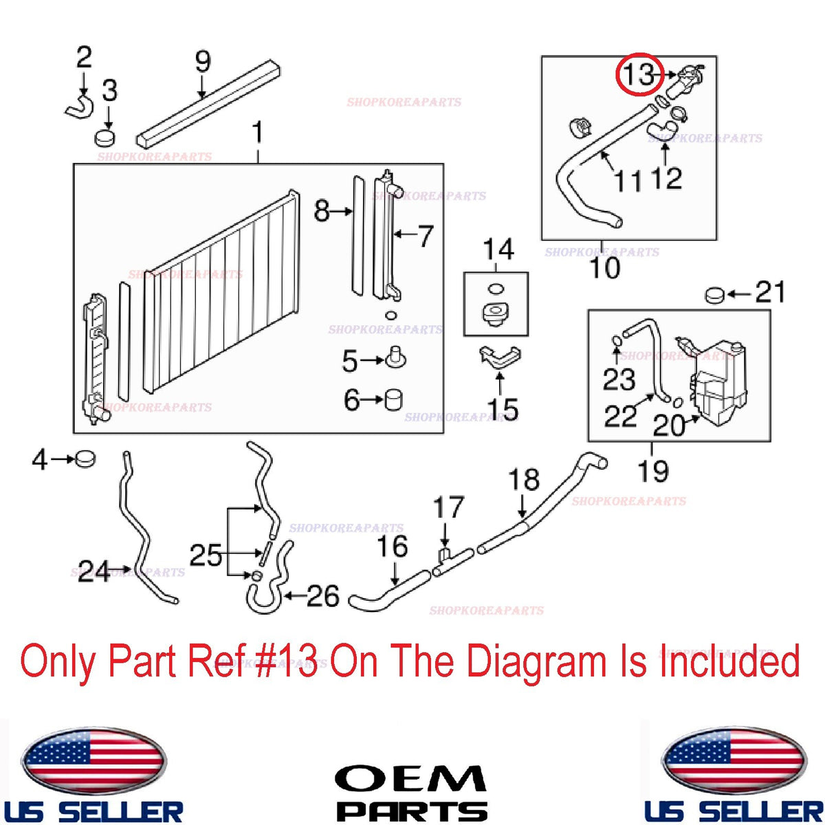 GENUINE OEM Engine Coolant Radiator Filler Neck 2009-2017 Quest Murano 3.5L