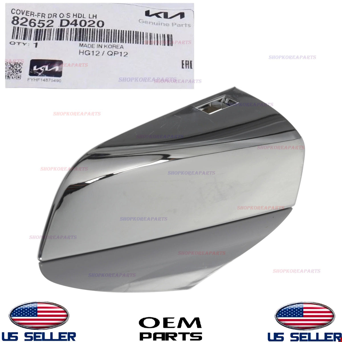 GENUINE Front LEFT Driver Side Door Outside Handle Cover 2016-2020 Kia Optima