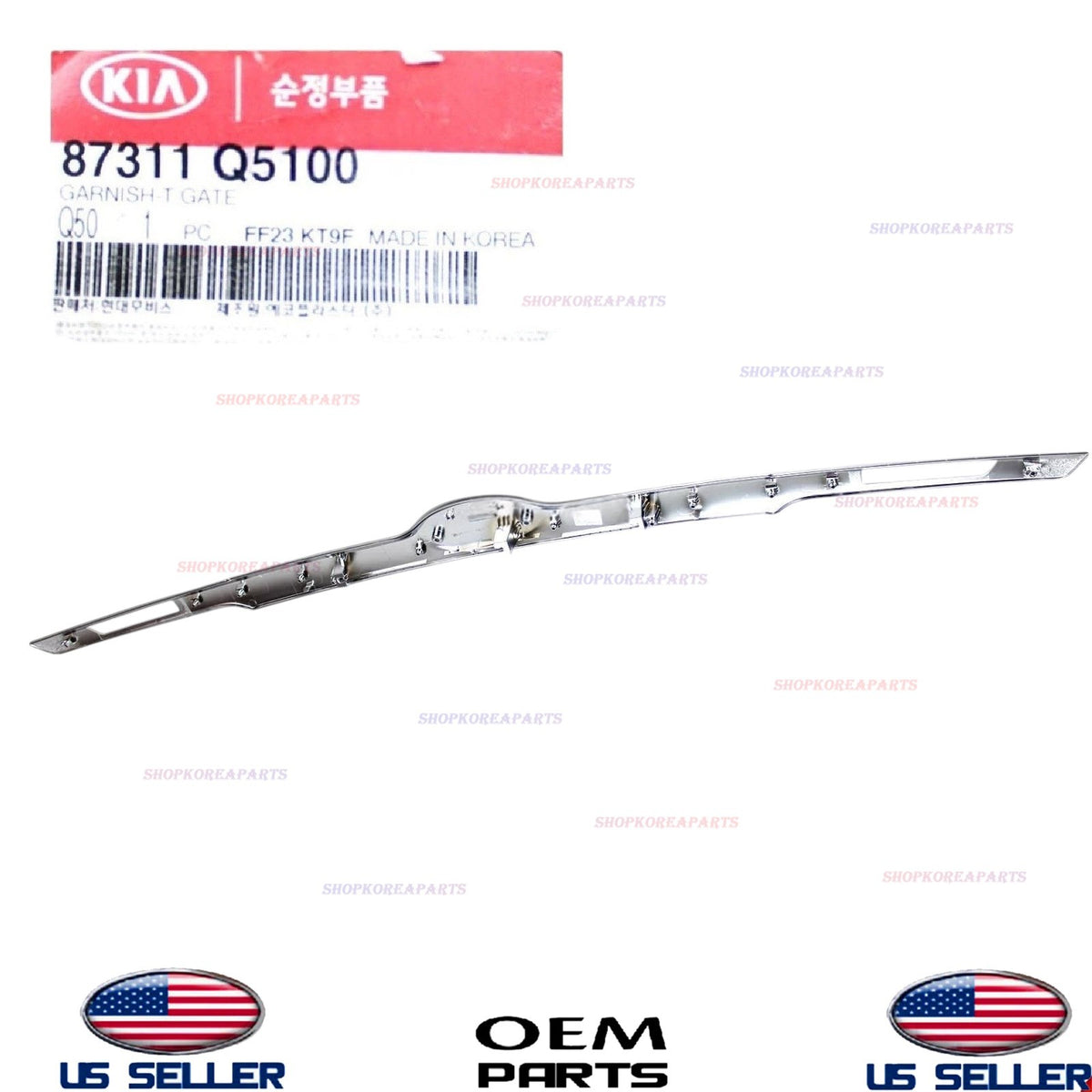 GENUINE OEM Trunk Lid Center Trim Garnish Molding 2020-2023 Kia Seltos