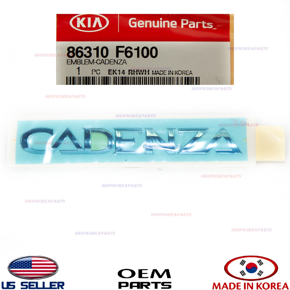 GENUINE Rear Trunk Lid Emblem Nameplate ⭐OEM⭐ KIA CADENZA 2017-2019 86310F6100
