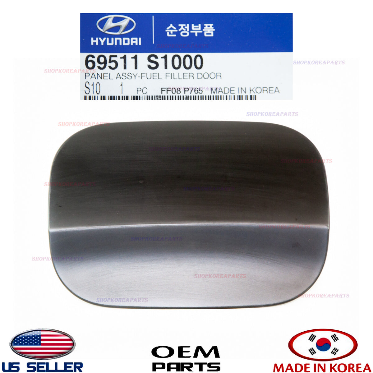 GENUINE Fuel Filler Door Panel Gas Cap Unpainted OEM Hyundai Santa Fe 2019-2023