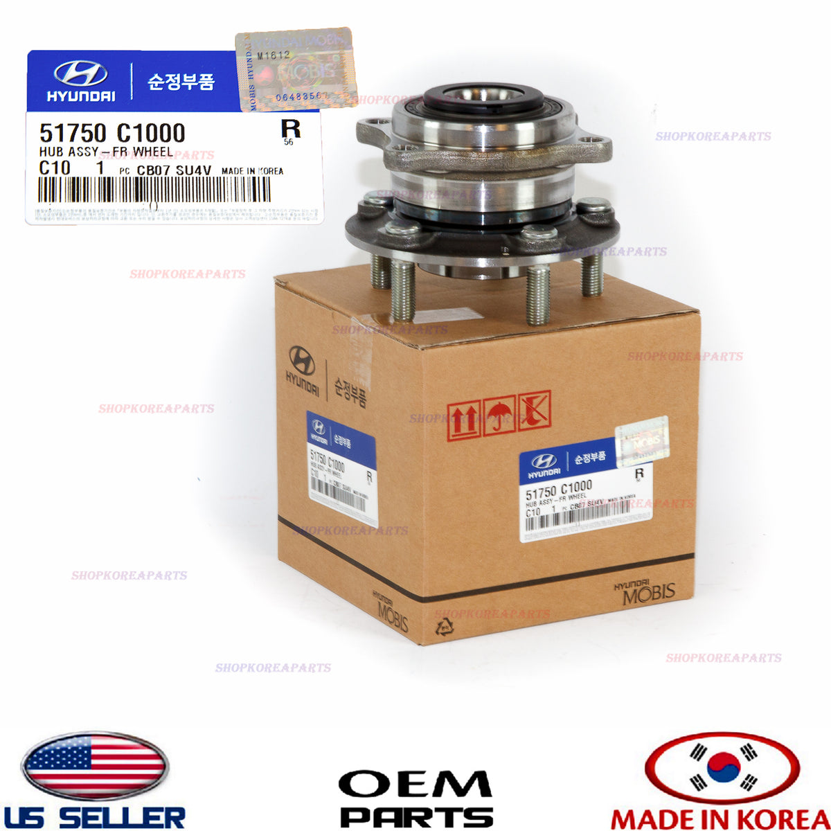 GENUINE Front Wheel Hub & Bearing OEM Sonata Tucson Optima *See compatibility