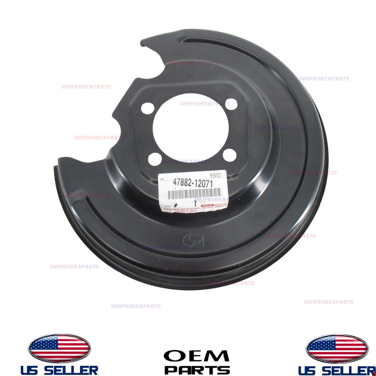 GENUINE Rear Brake Parking Plate LEFT Driver Side 2010-2015 Toyota Prius