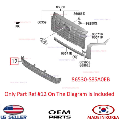 GENUINE OEM Front Bumper Lower Grille 2023-2025 Hyundai Palisade Calligraphy