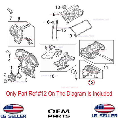 GENUINE Engine Oil Pan Lower w/Gasket OEM INFINITI Q50 Q60 3.0L Only RWD w/o AWD