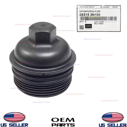 GENUINE OEM Engine Oil Filter Housing Cover 2021-2026 Kia Hyundai *See List