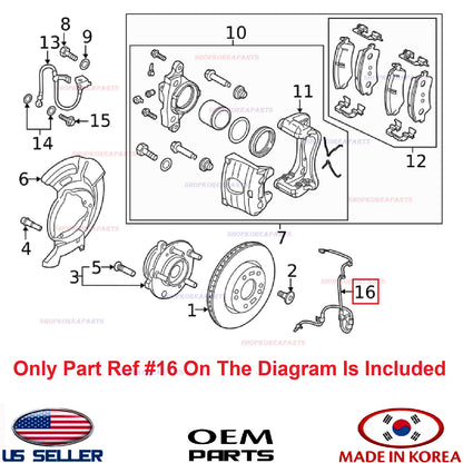 GENUINE ABS Wheel Speed Sensor Front RIGHT Passenger Side OEM⭐ Elantra 2021-2025