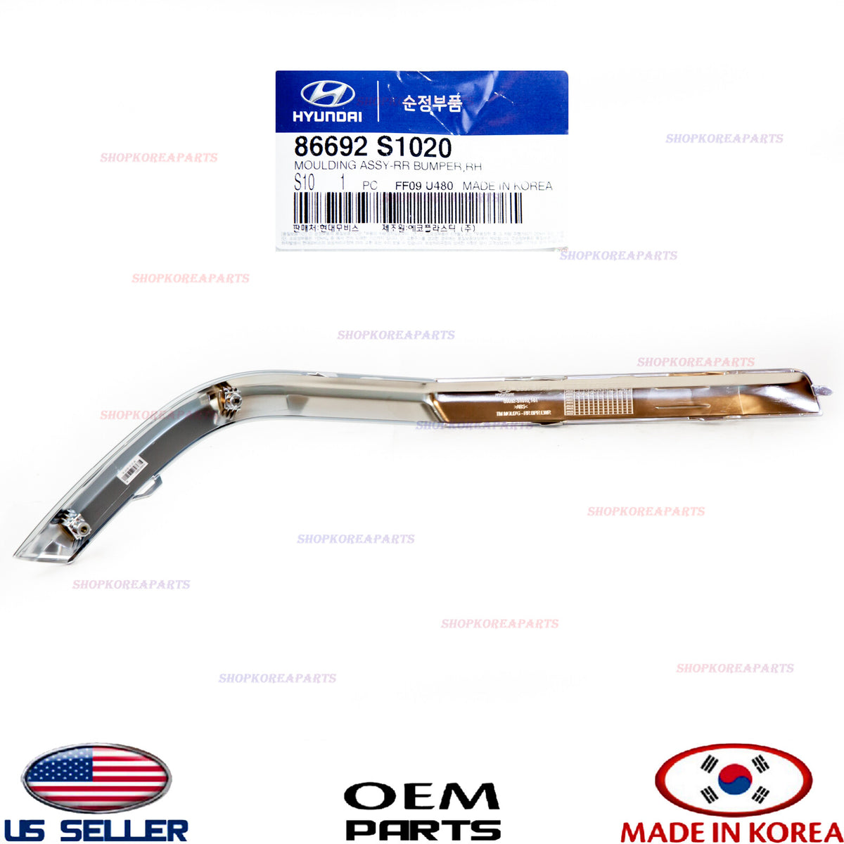GENUINE Rear Bumper Molding Trim RIGHT Passenger Side OEM SANTA FE 2019-2020