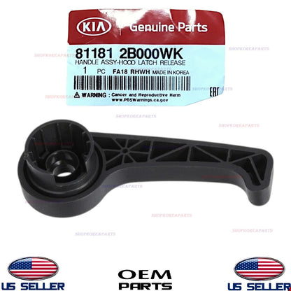 GENUINE OEM Hood Latch Release Handle 2011-2015 Kia Optima Sorento 81181-2B000VA