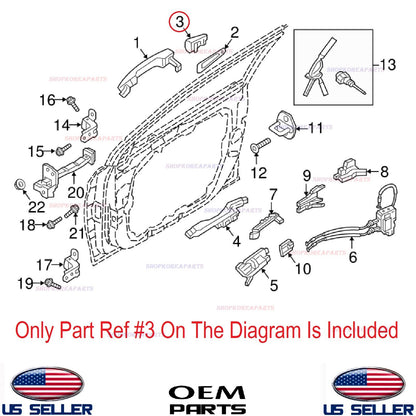 GENUINE Cap Cover Handle Front Door Outside Passenger Side Unpainte OPTIMA 11-15