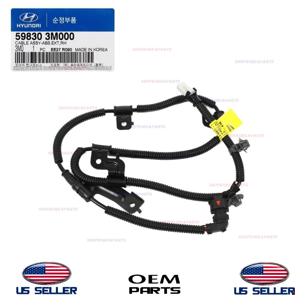 GENUINE CABLE Abs Speed Sensor Front RIGHT Passenger Side Equus Genesis K900