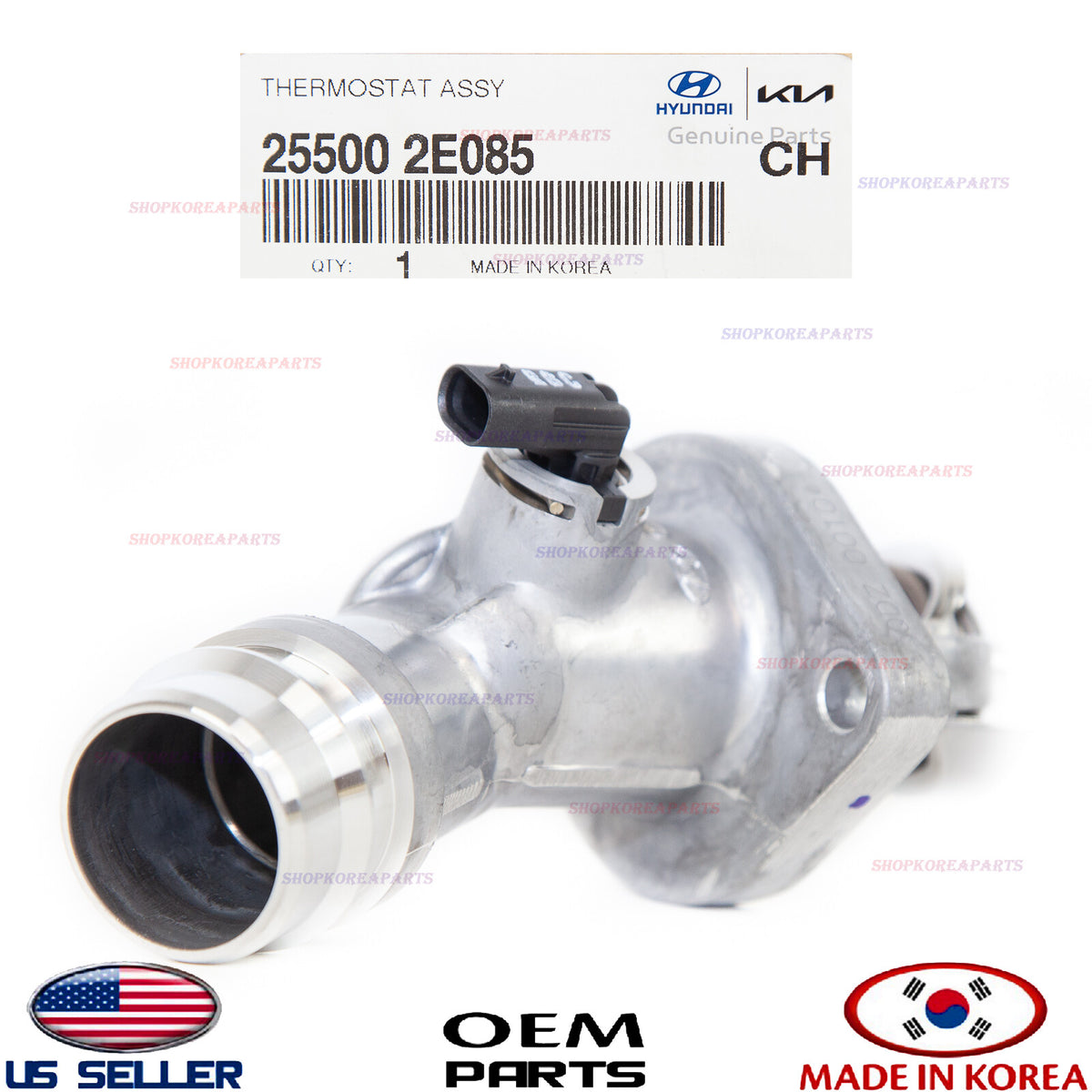 GENUINE OEM Engine Coolant Thermostat Housing HYUNDAI KIA 2.0L See compatibility