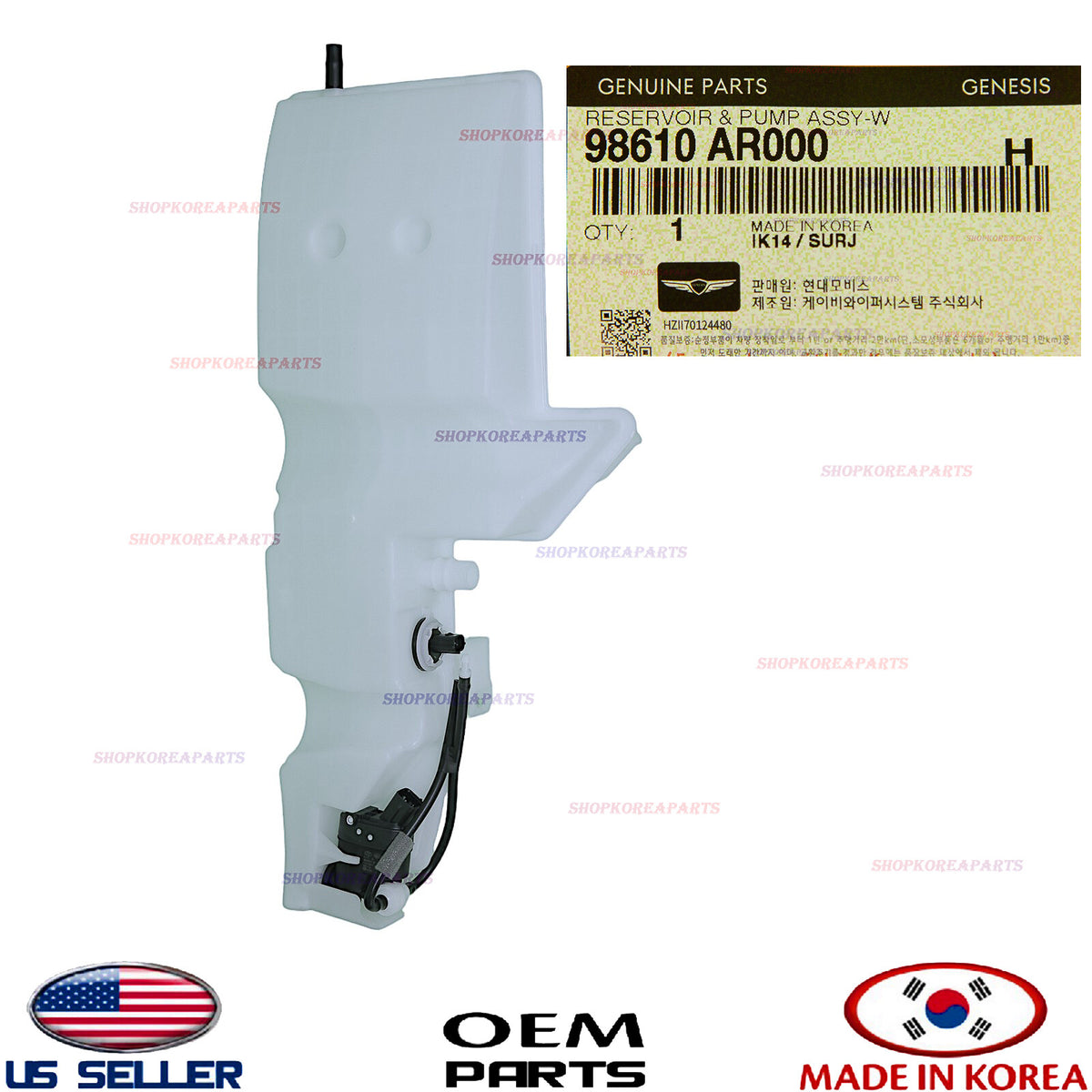 GENUINE Windshield Water Reservoir Water Tank & Pump ⭐OEM⭐ Genesis GV70 2022-26
