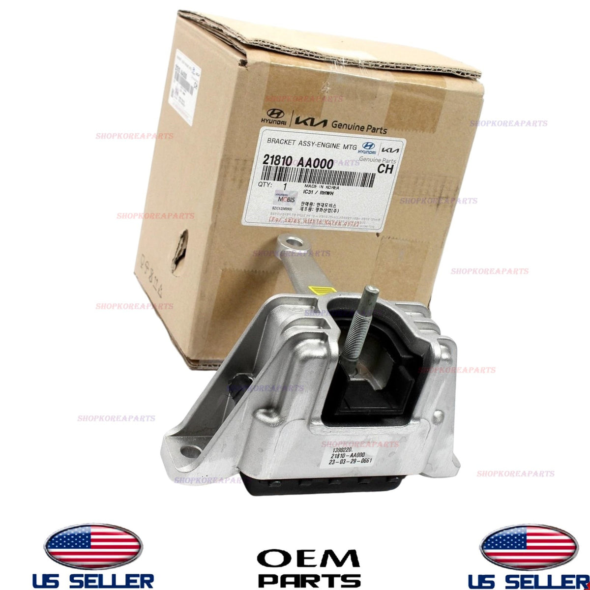 GENUINE Engine Side Mount Bracket 2021-2025 Hyundai Elantra 2.0L 21810-AA000