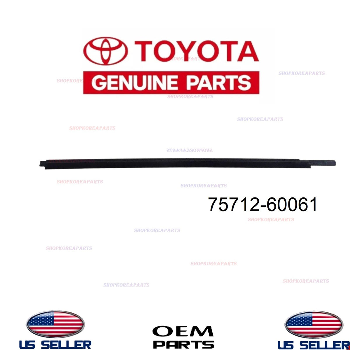GENUINE Front LEFT Driver Side Door Belt Molding Toyota Prado j120 Lexus GX470