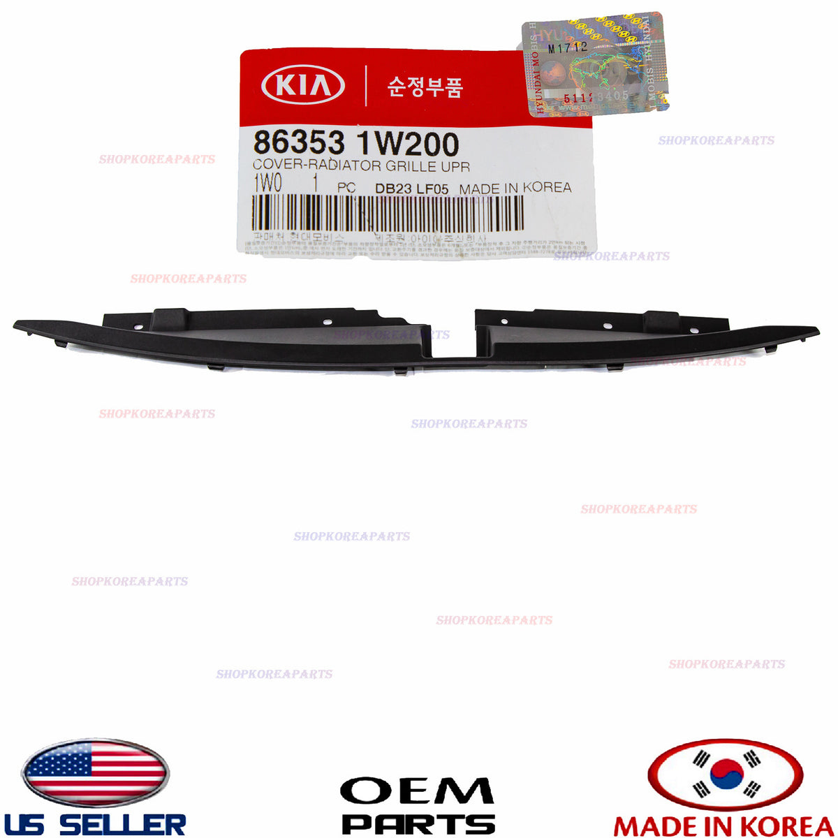 GENUINE Cover Radiator Grille Upper Sight Shield ⭐ OEM ⭐ Kia Rio 2012-2017