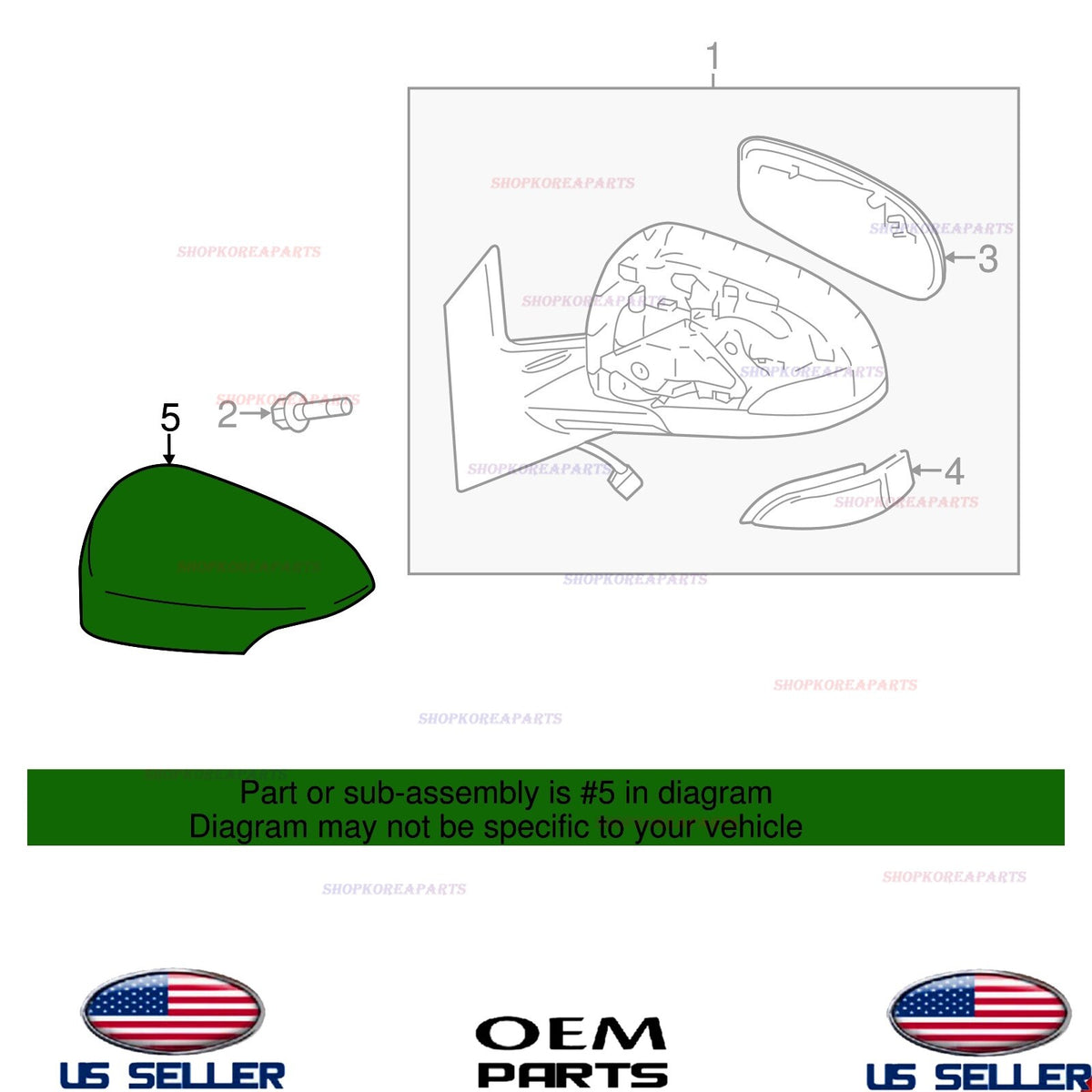 GENUINE OEM Left Driver Side Outer Mirror Cover Cool Soda 2012-18 Toyota Prius C