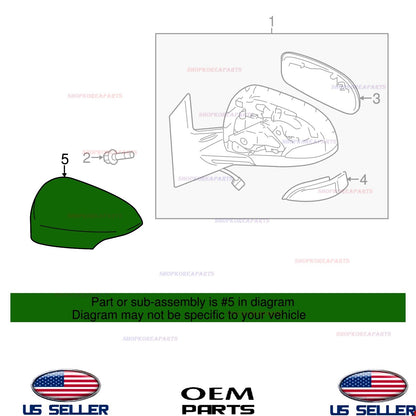 GENUINE OEM Left Driver Side Outer Mirror Cover Cool Soda 2012-18 Toyota Prius C
