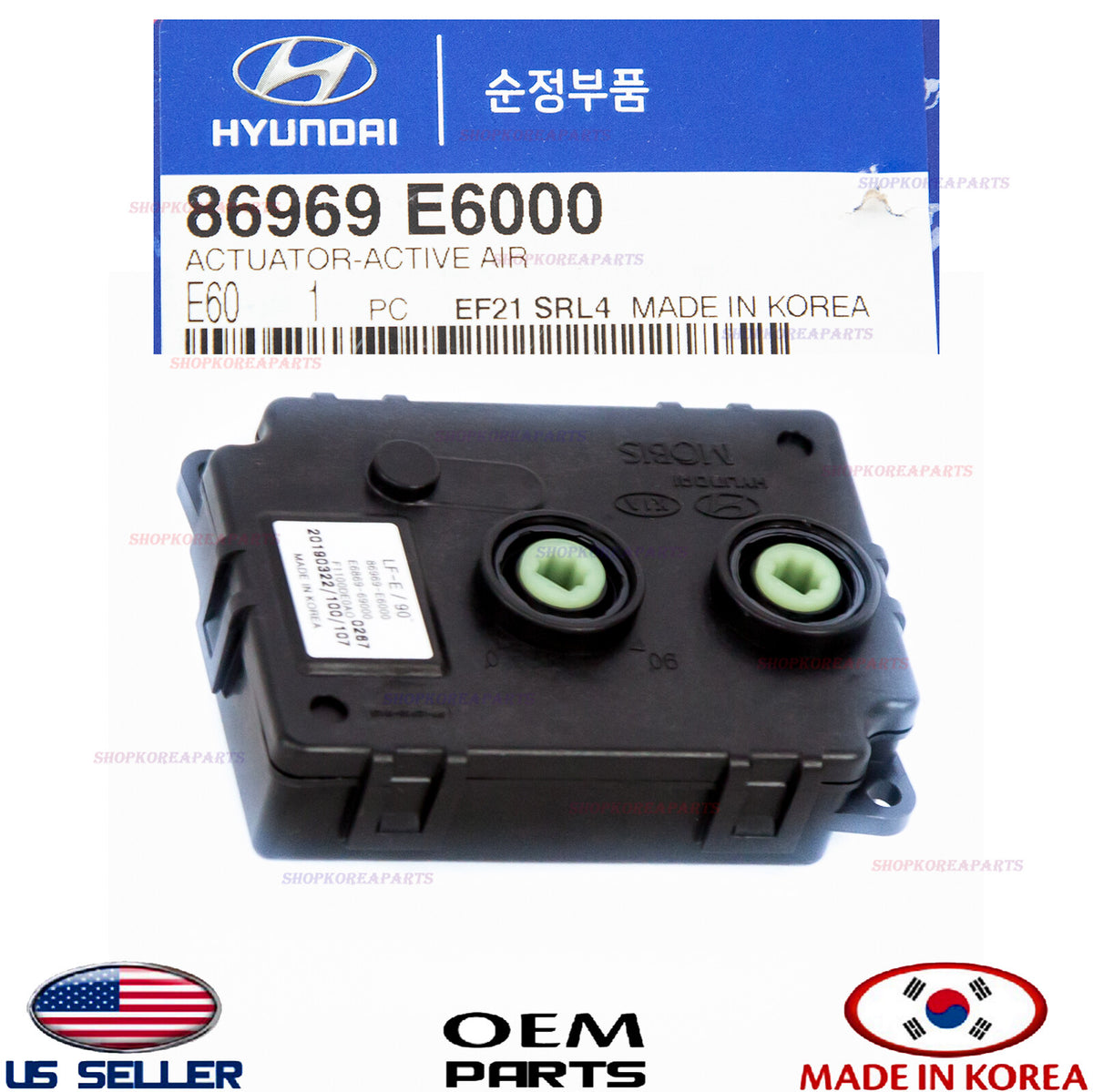 AIR DEFLECTOR ACTUATOR ACTIVE AIR GENUINE! SONATA HYBRID 2016-2017 86969E6000