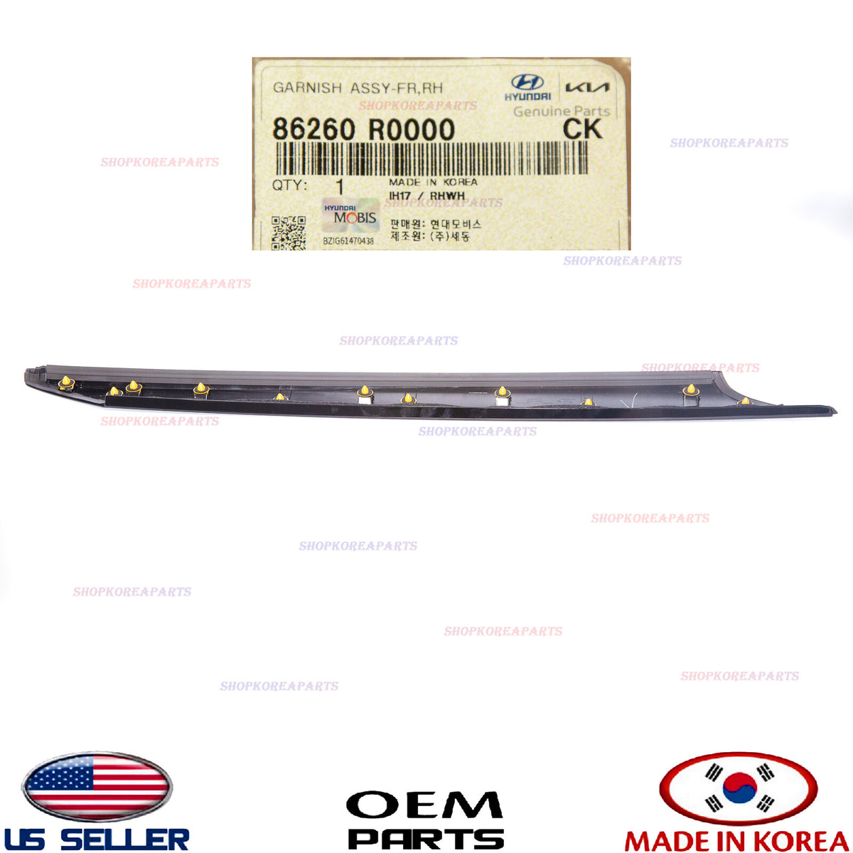 GENUINE Windshield Trim Pillar Molding RIGHT Passenger Side OEM Carnival 2022-26
