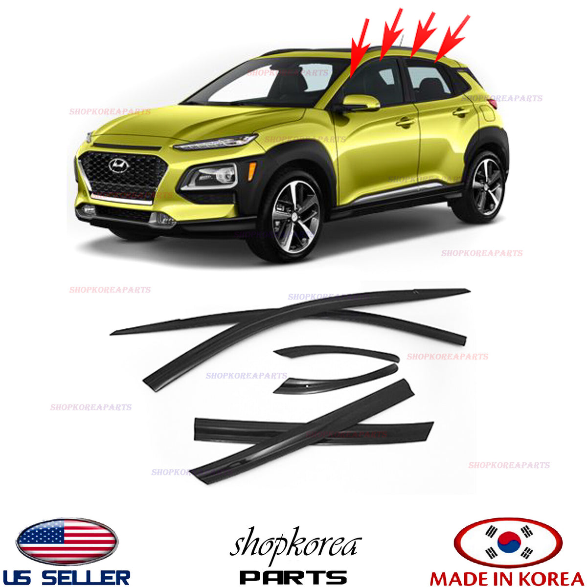 Window Door Visor Vent Shade Rain Guard OUTSIDE 2020-2023 Hyundai Kona N