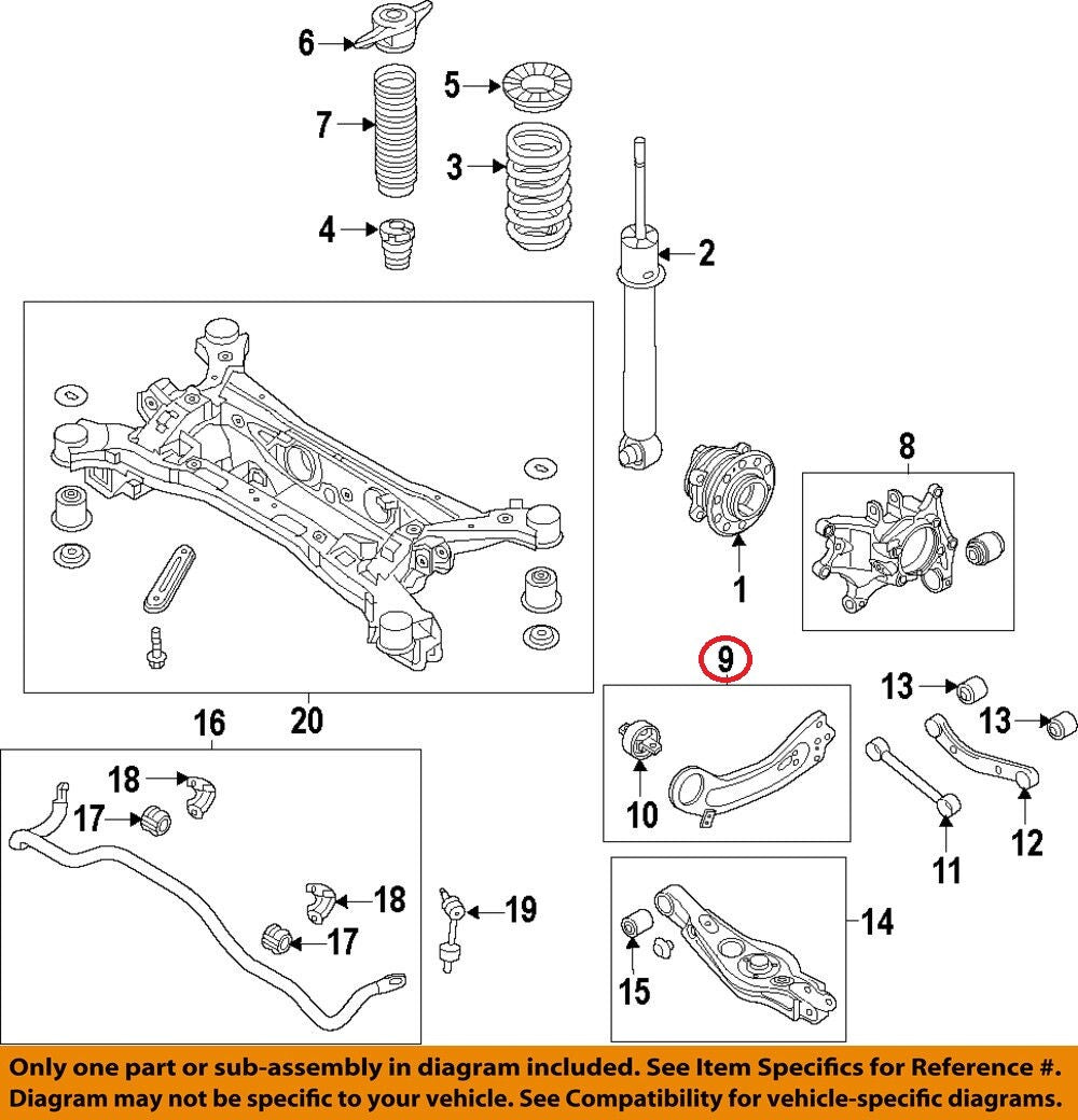 GENUINE Rear-Trailing Control Arm RIGHT Passenger Side OEM KIA SORENTO 2016-2020