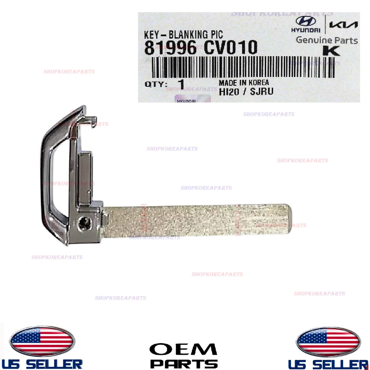GENUINE OEM Emergency Insert Key Blade Parking Assist 2022-2024 Kia EV6