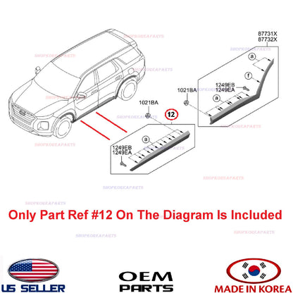 GENUINE OEM Front Door Molding Garnish RIGHT Passenger Side 2020-2025 Palisade