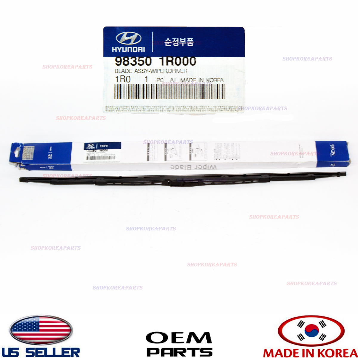 GENUINE Windshield Wiper Blade Left Side OEM 2012-2017 Accent Rio Forte Niro