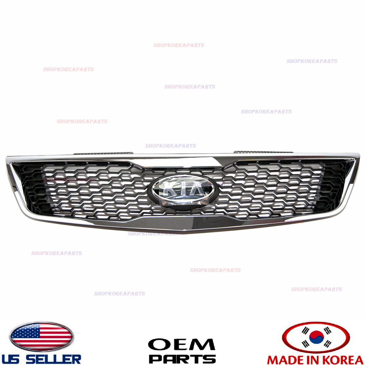 GENUINE Front Bumper Radiator Grille Chrome OEM Kia Forte Sedan 2011-2013