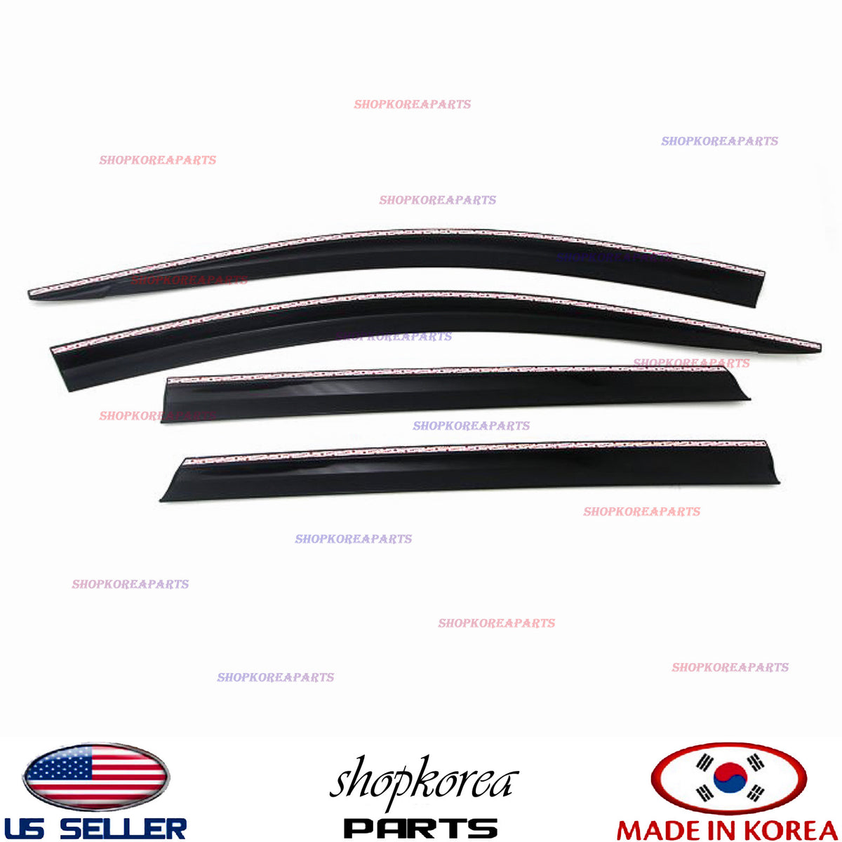SMOKED DOOR VISOR WINDOW SUN WIND VENT DEFLECTOR 4 PC fits KIA SORENTO 2016-2020