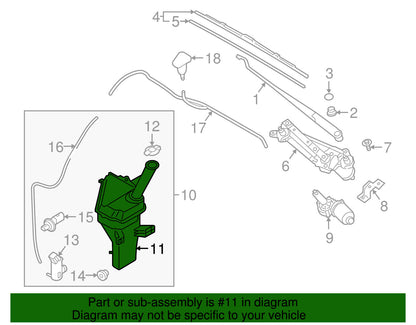 GENUINE OEM Windshield Washer Reservoir 2017-2022 Hyundai Ioniq 98620-G2010