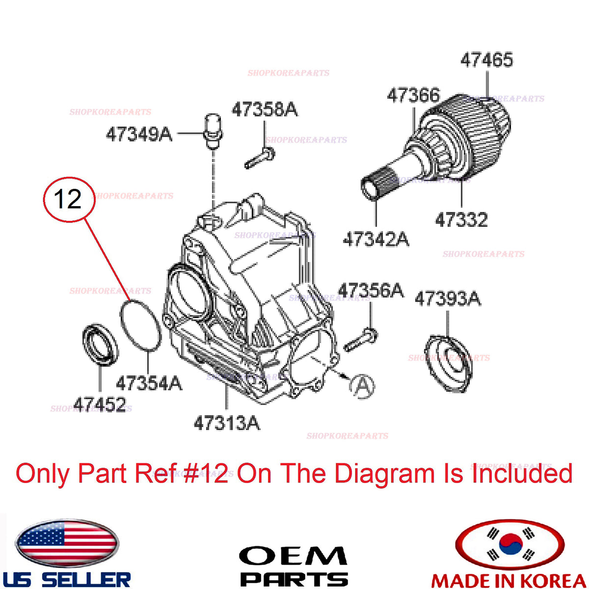 GENUINE Transfer Box Sealing Ring ⭐OEM⭐ Hyundai Kia 47354-39300