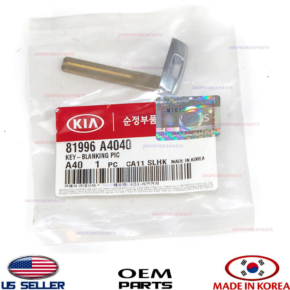 SMART KEY BLANK UNCUT GENUINE!!! OPTIMA RIO SEDONA SPORTAGE 2014- 81996A4040