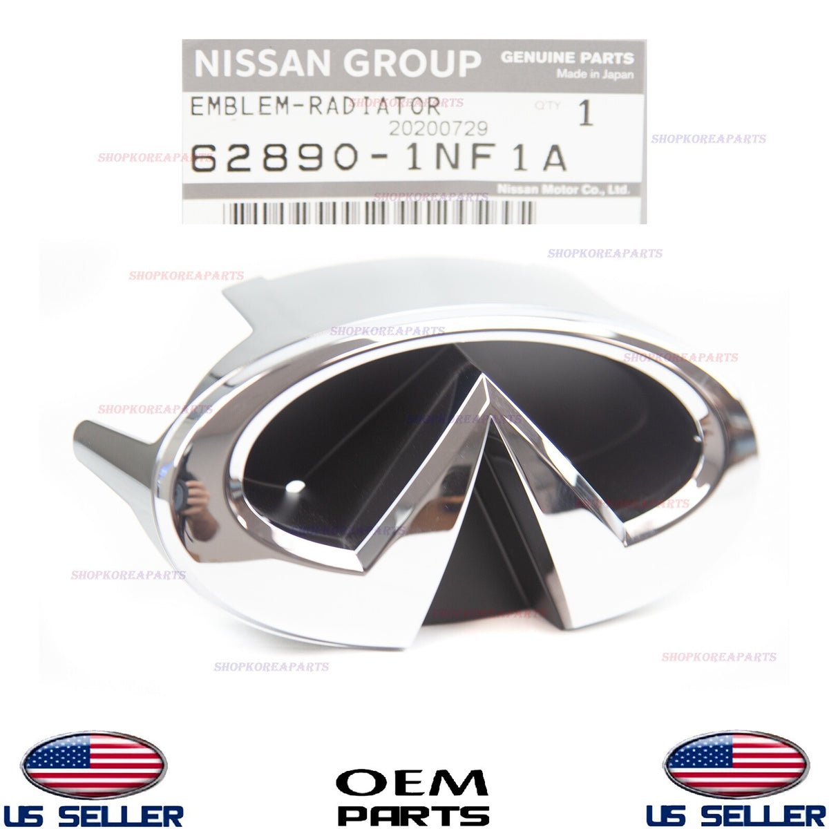 GENUINE Front Grille Emblem Logo ⭐OEM⭐ INFINITI G37 G25 sedan Q40 62890-1NF1A