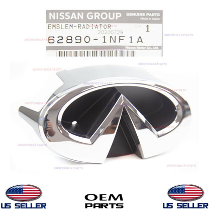 GENUINE Front Grille Emblem Logo ⭐OEM⭐ INFINITI G37 G25 sedan Q40 62890-1NF1A