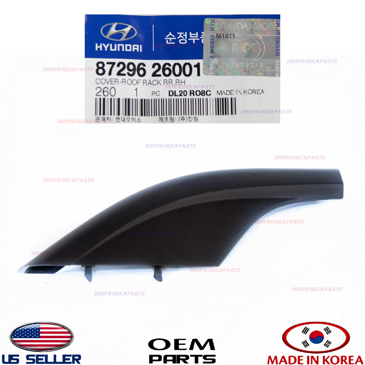 GENUINE Cover Cap Roof Rack Right Passenger Side Rear OEM Santa Fe 2001-2006