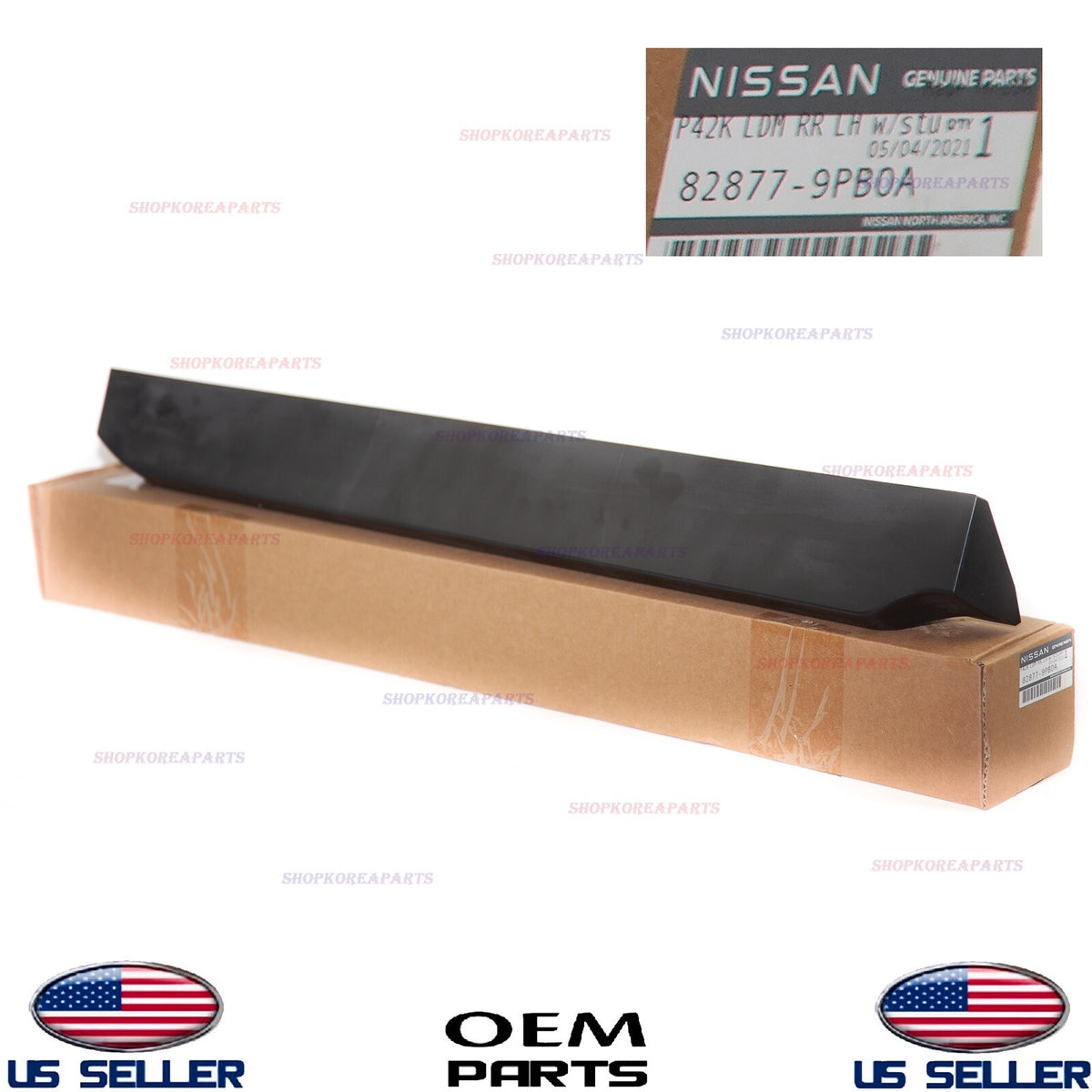 GENUINE Rear LEFT Door Lower Moulding Black Driver Side OEM PATHFINDER 2016-2019
