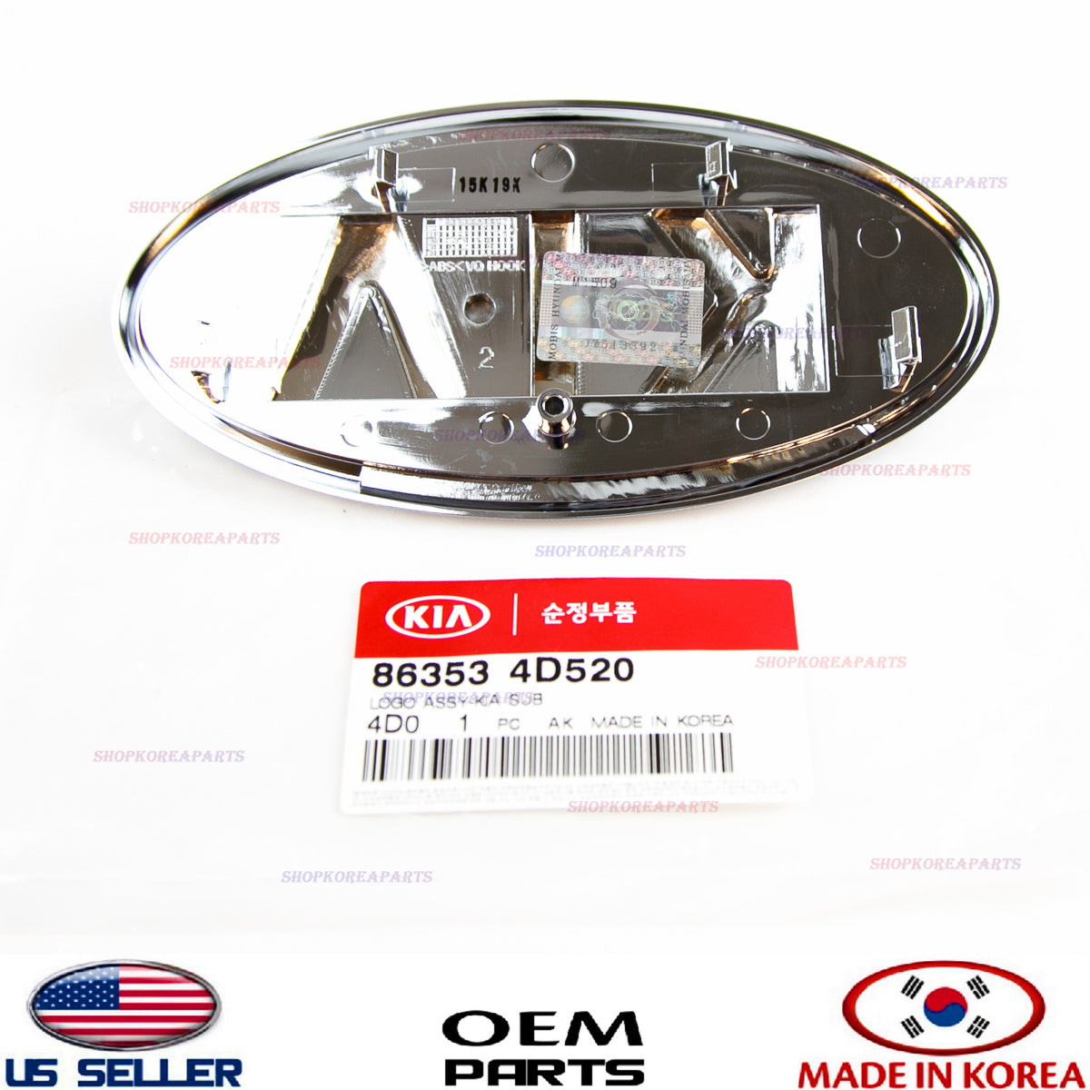 GENUINE Front Grille Emblem Kia Logo Mark Badge Ornament OEM Kia Sedona 2007-14