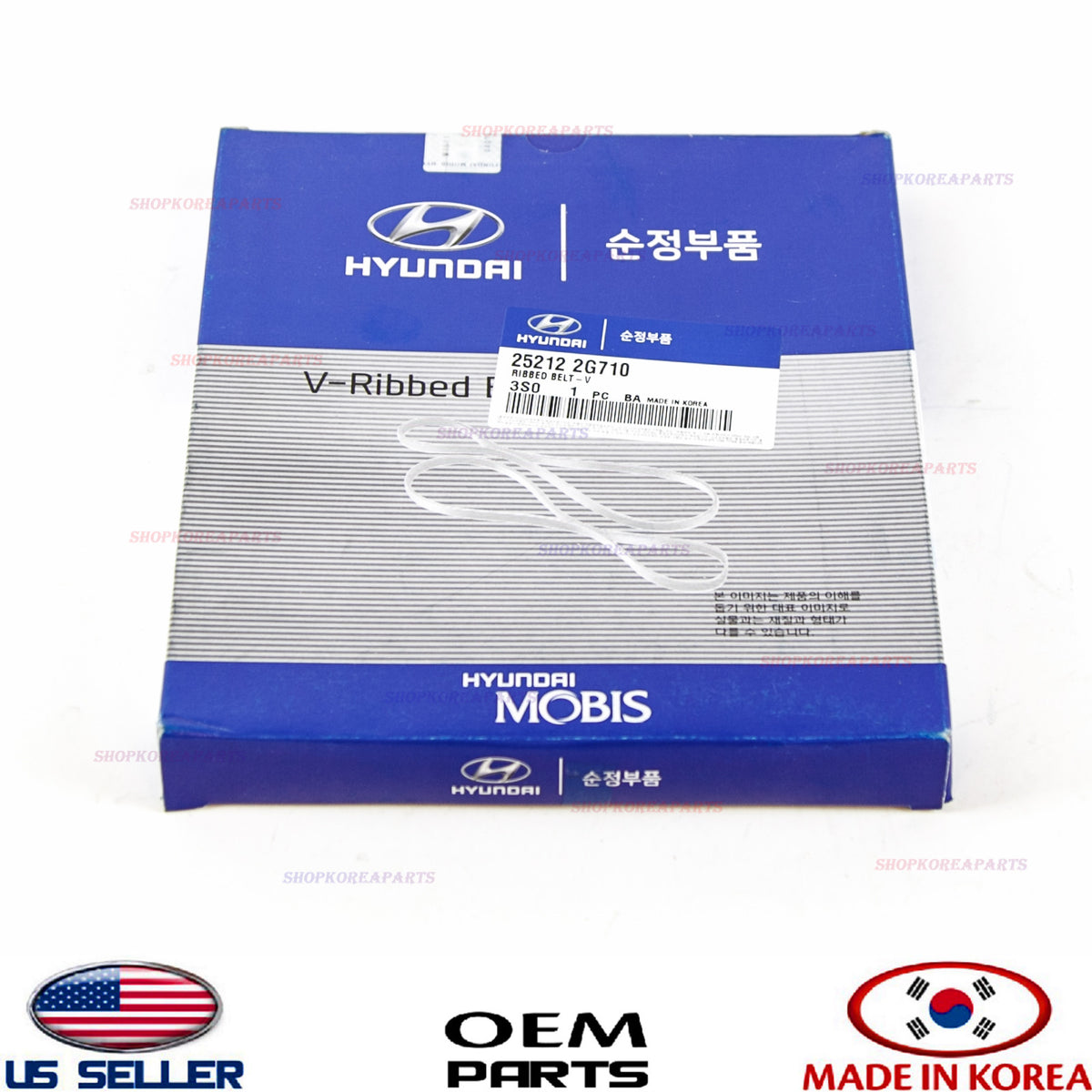 GENUINE OEM Serpentine Fan Drive Belt 2.0L 2.4L Hyundai Kia 25212-2G710
