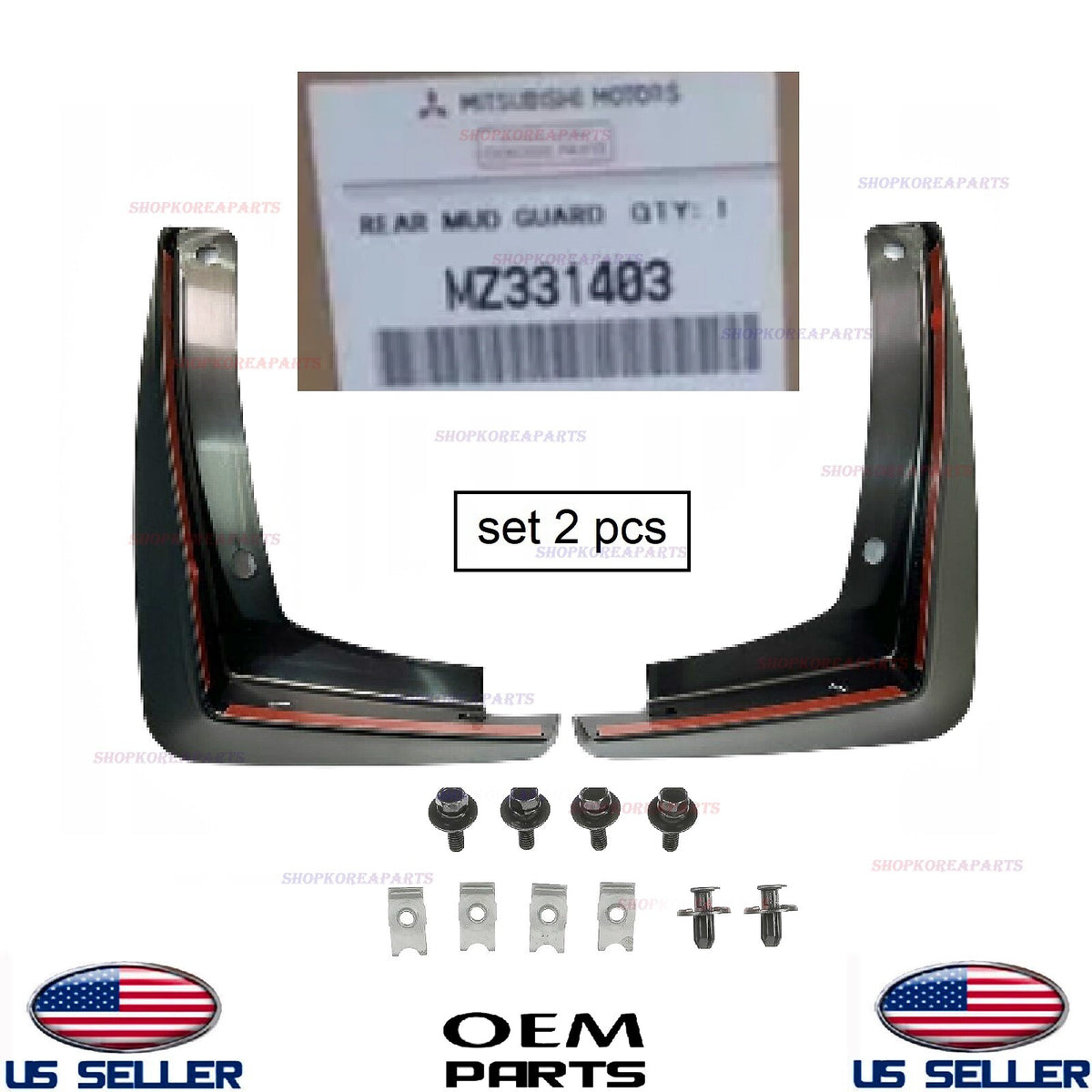 GENUINE Rear Mud Guards LEFT & RIGHT set2pcs ⭐OEM⭐ Mitsubishi Mirage 2021-2024