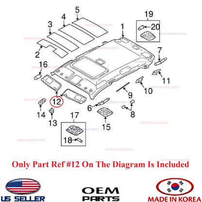 GENUINE Sun Visor Front RIGHT Passenger Side ⭐OEM⭐ KIA SPORTAGE 2006-2010