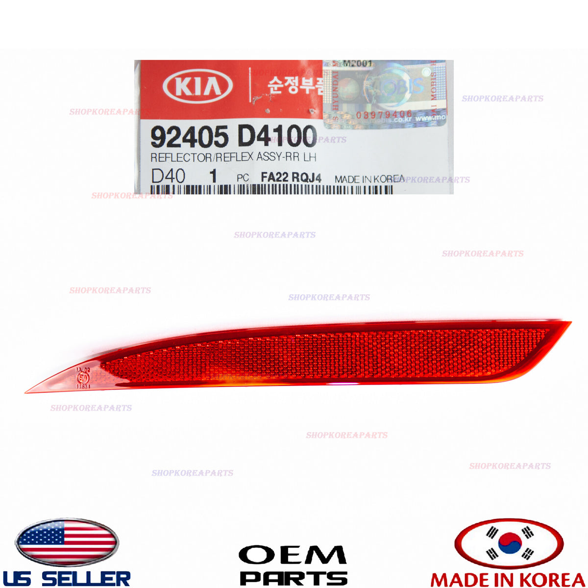 GENUINE Bumper Reflector Rear LEFT Driver Side ⭐OEM⭐ Kia Optima EX, LX 2016-2018