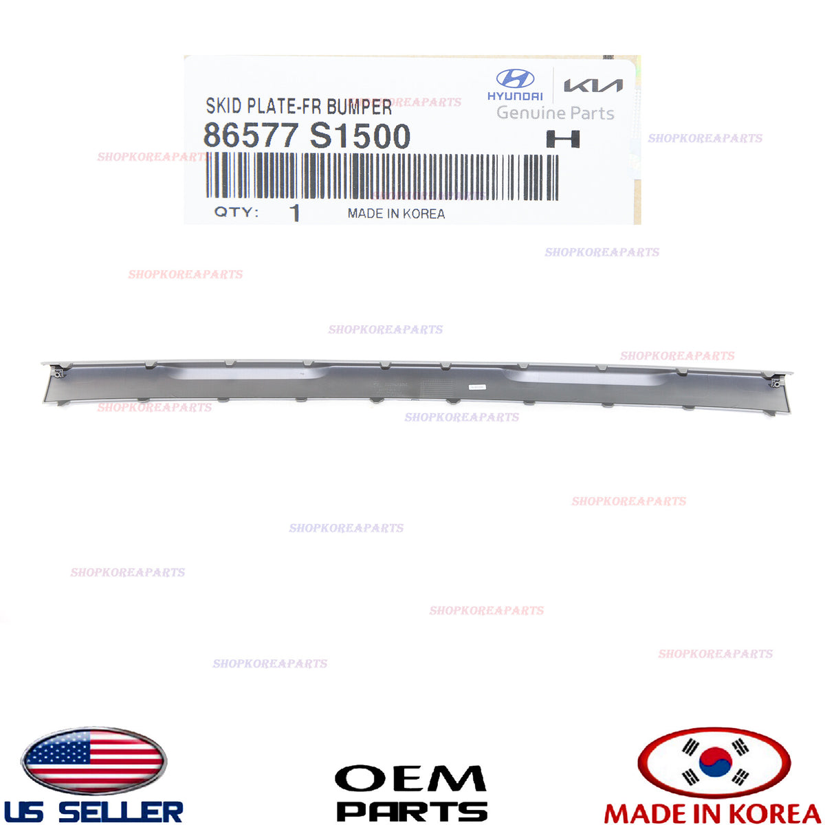 GENUINE Front Bumper Skid Plate Center Lower GRAY OEM Hyundai Santa Fe 2021-2023