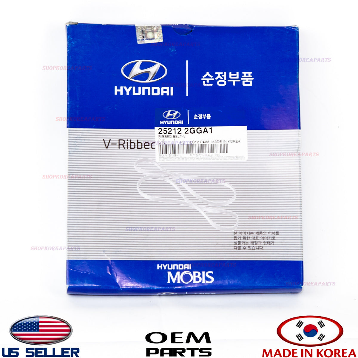 GENUINE Fan Drive Belt V-Ribbed OEM Hyundai Kia 2.0L 2.4L *See compatibility