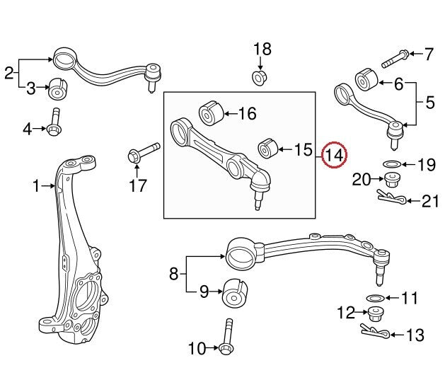 CONTROL LATERAL ARM LOWER FRONT LEFT OEM! GENESIS G80 G90 AWD 2017-22 54500D2000