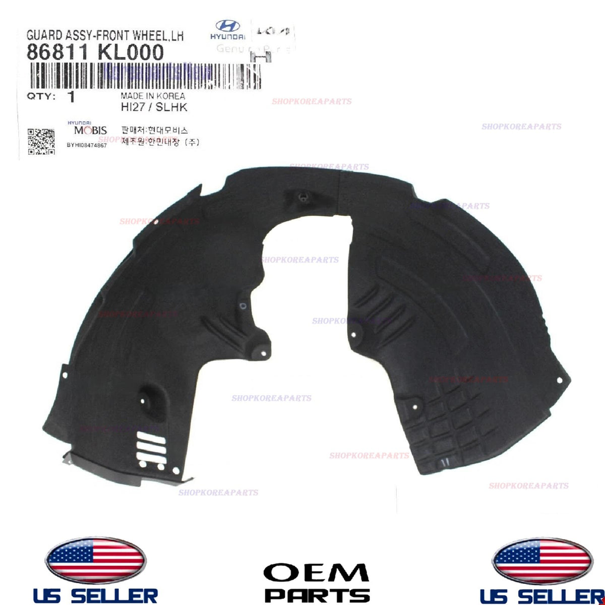 GENUINE Fender Liner Front LEFT Driver Side 2023-2025 Hyundai Ioniq 6