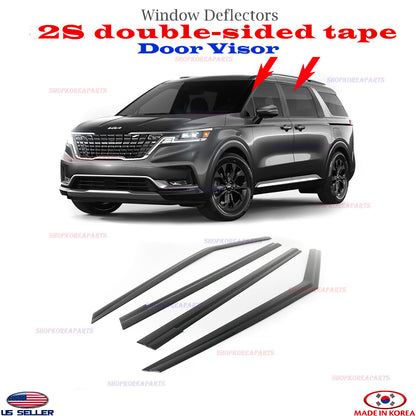 Door Visor Vent Shade Rain Window Guard fits for Kia Carnival 2022-2026 ⭐4pcs⭐
