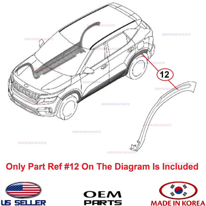 GENUINE Rear Fender Wheel Arch Molding RIGHT Passenger Side ⭐ SELTOS 2020-2025